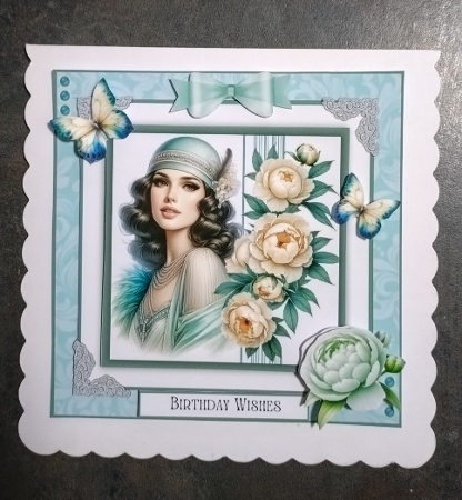 Floral Art Deco Ladies by Jackie Odonnell