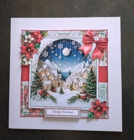 Papercut Christmas Town With Set Of 4 Toppers by Jackie Odonnell