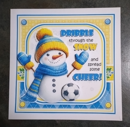 Dribble Through The Snow (Yellow & Blue) by Jackie Odonnell