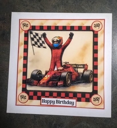 Formula one driving by Jackie Odonnell