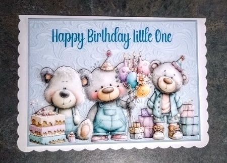 Happy Birthday Litlle One A5 Card by Jackie Odonnell
