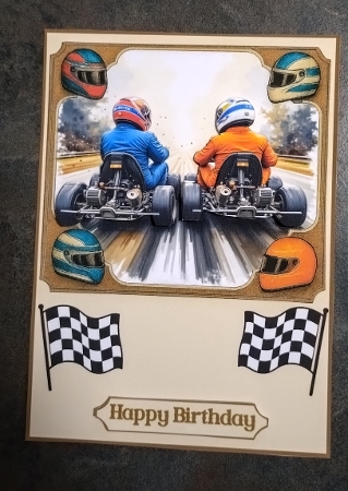 Go Kart Racing 5x7 by Jackie Odonnell