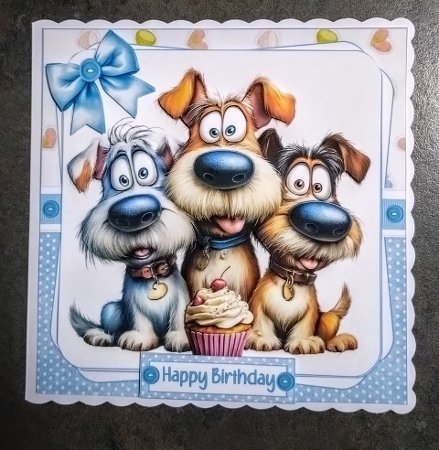 7x7 Quirky doggy special wishes choice of four mini kit  by Jackie Odonnell