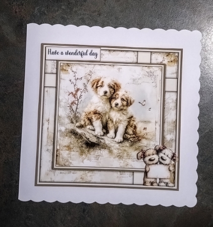 Vintage Puppies - Mini Kit 6x6 by Jackie Odonnell