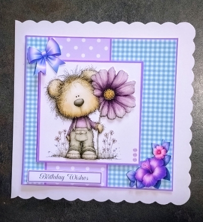 Lilac Bears - 6x6 and 5x7 Version by Jackie Odonnell