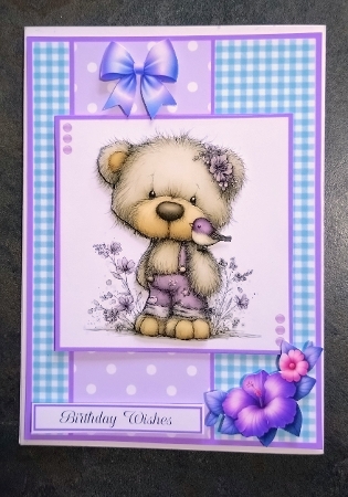 Lilac Bears - 6x6 and 5x7 Version by Jackie Odonnell