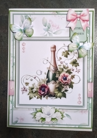 Champagne and Florals - 6x6 and 5x7 Version by Jackie Odonnell