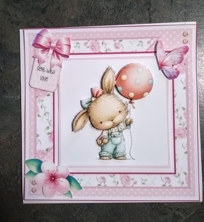 Celebration Bunnies - 6x6 and 5x7 Version by Jackie Odonnell