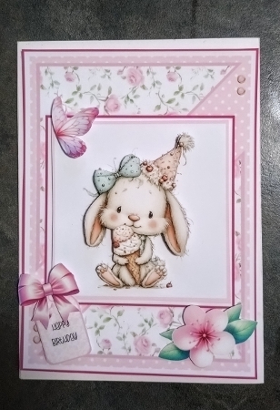Celebration Bunnies - 6x6 and 5x7 Version by Jackie Odonnell