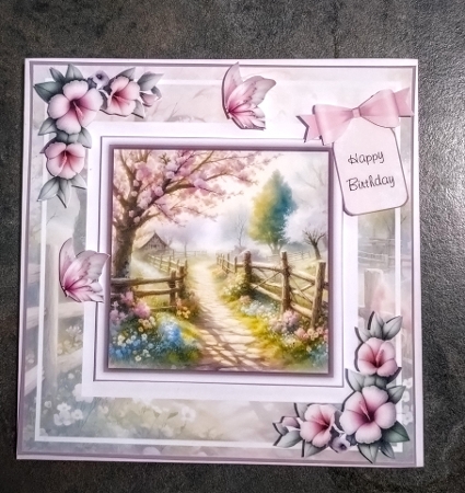 Down Blossom Lane - 6x6 and 5x7 Version by Jackie Odonnell