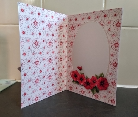 Red Flowers - Picture Frame Card Mini Kit by Jackie Odonnell