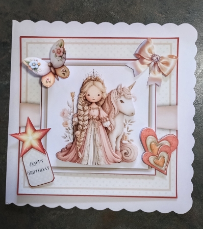 The Princess and the Unicorn - 6x6 and 5x7 Version by Jackie Odonnell