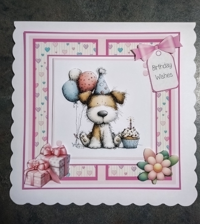 Have a Woofly Birthday - 6x6 and 5x7 Version by Jackie Odonnell