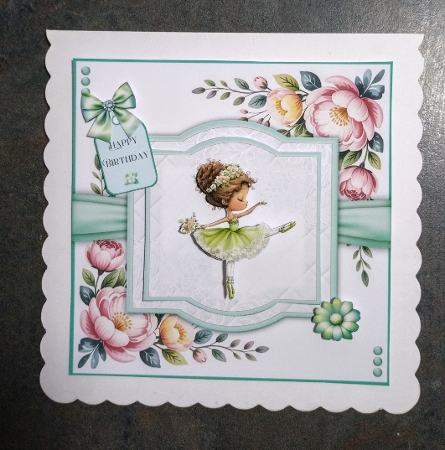 Pretty Ballerina - 6x6 and 5x7 Version by Jackie Odonnell