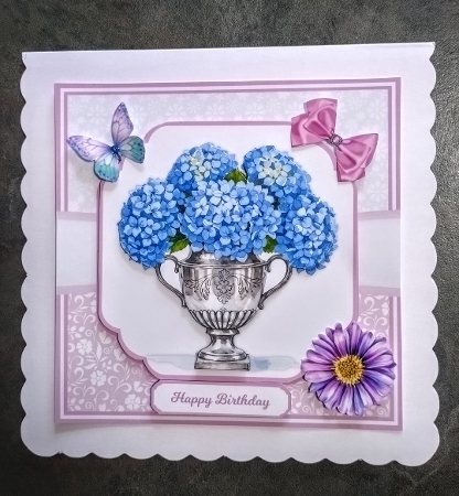PRETTY FLOWERS IN A VASE 5x7 6x6 by Jackie Odonnell