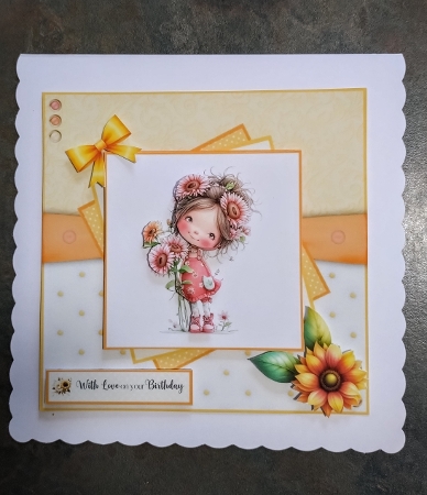 Sunflower Sunshine - 6x6 and 5x7 Version by Jackie Odonnell