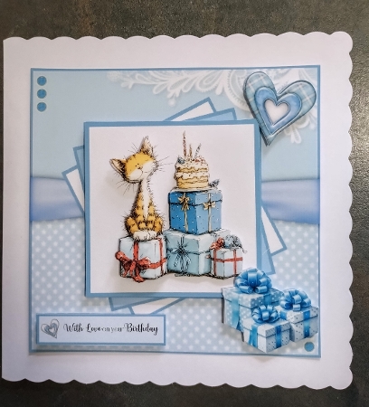 Purr-fect Birthday Wishes 2 - 6x6 and 5x7 Version by Jackie Odonnell