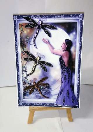Gothic Dragonflies - Oval Pyramid Topper by Jackie Odonnell