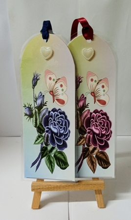 Bookmarks Vintage Roses and Butterflie by Jackie Odonnell