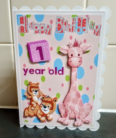 Happy Birthday 1 Year Old Girl by Jackie Odonnell