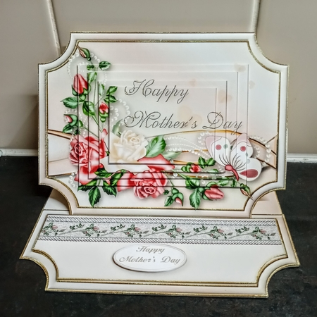 Lovely Mother's Day Rectangle Topped Pyramid Easel Card Kit by Jackie Odonnell