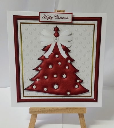 Contemporary Christmas Tree Card and Topper by Jackie Odonnell