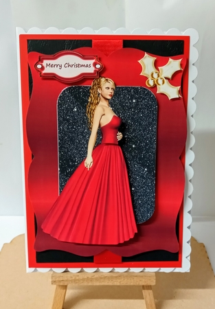 Red Christmas Lady by Jackie Odonnell