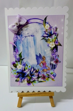 Flowers and Butterflies by the Waterfall by Jackie Odonnell