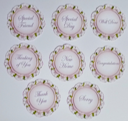 Lilac Magnolia Doily General Mix Sentiment Sheet by Jackie Odonnell