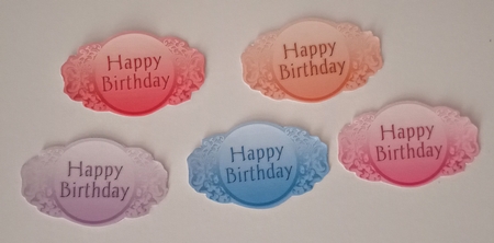 Happy Birthday Floral Sentiments 2 by Jackie Odonnell
