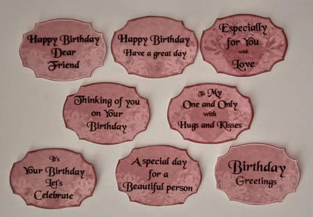 Birthday Sentiments Labels by Jackie Odonnell