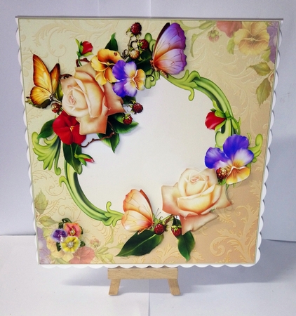 8x8 Pansy's Roses and Butterflies Mini Kit by Jackie Odonnell