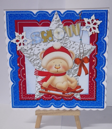 Scallop Topper Christmas Bear by Jackie Odonnell