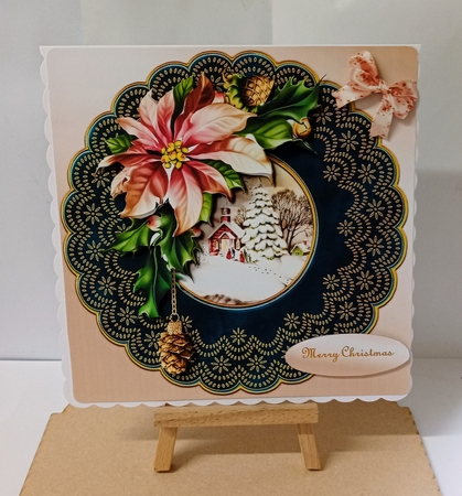 Beautiful Christmas Pink Poinsettia by Jackie Odonnell