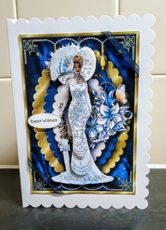 Lovely Vintage Lady Card Topper 4 by Jackie Odonnell