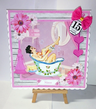 Relax & pamper yourself card mini kit & decoupage by Jackie Odonnell