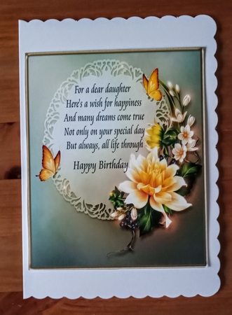 Birthday Wishes Daughter by Jackie Odonnell