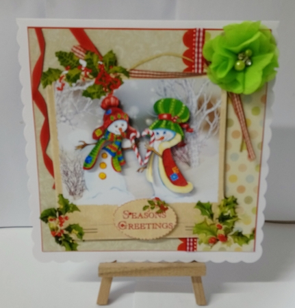 Vintage Christmas Snowman Couple Mini Kit  by Jackie Odonnell