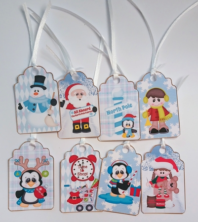 Christmas Gift Tags x 8 by Jackie Odonnell