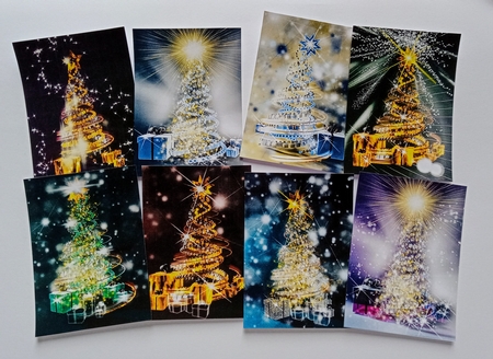 Glowing Christmas Tree Tags by Jackie Odonnell