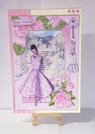 Elegant lady card topper & decoupage by Jackie Odonnell