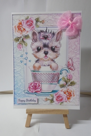 Gorgeous Yorkshire Terrier In A Cup by Jackie Odonnell