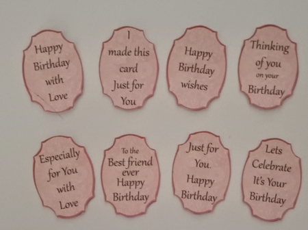 Birthday sentiments 3 - pink floral by Jackie Odonnell