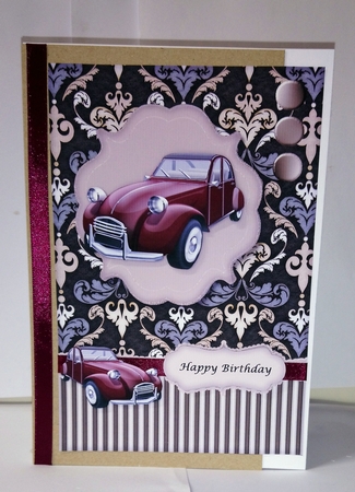 Male Card Vintage Car 3 by Jackie Odonnell
