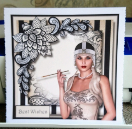 Black Lace Beauty 8x8 by Jackie Odonnell