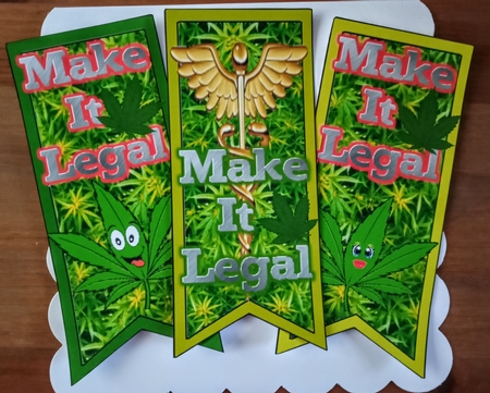 BOOKMARKS BOOK MARK - WEED MARIJUANA CANNABIS by Jackie Odonnell