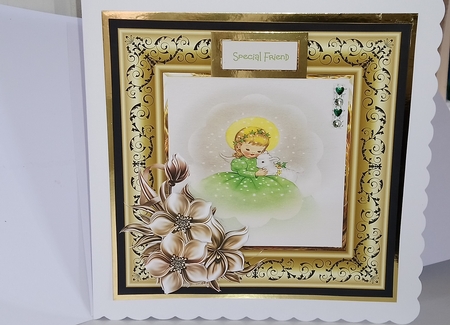 Christmas angel and lamb by Jackie Odonnell