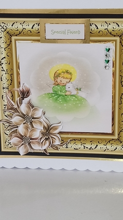 Christmas angel and lamb by Jackie Odonnell