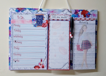 Back to School Teen A4 Organiser/Perpetual Calender by Jackie Odonnell