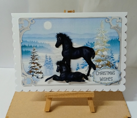 Christmas Eve - A5 card front with decoupage by Jackie Odonnell